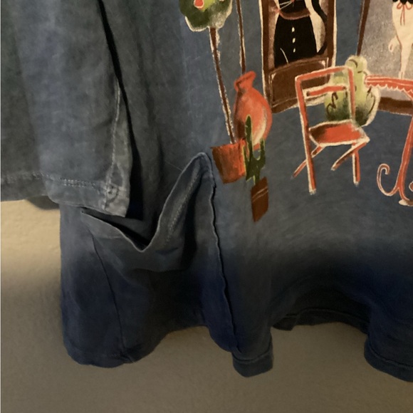 Jess & Jane Cat Cafe Graphic Tunic NWT - Picture 4 of 8